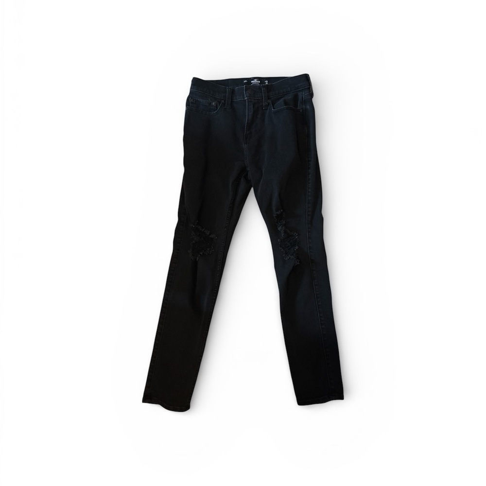 Hollister Men’s Black Distressed Jeans